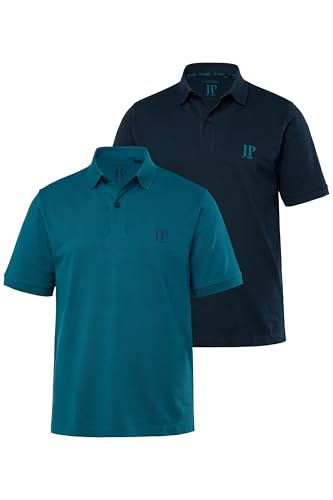 JP 1880 Herren große Größen Übergrößen Menswear L-8XL Poloshirts, Basic, 2er-Pack, Piqué, gekämmte Baumwolle von JP 1880