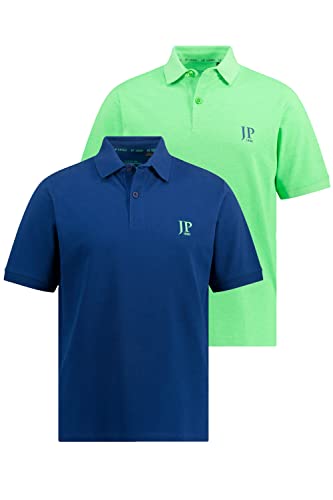 JP 1880 Herren große Größen Übergrößen Menswear L-8XL Poloshirts, Basic, 2er-Pack, Piqué, gekämmte Baumwolle tiefblau XL 704317742-XL von JP 1880