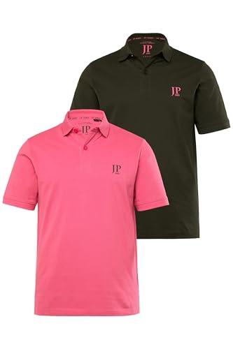 JP 1880 Herren große Größen Übergrößen Menswear L-8XL Poloshirts, Basic, 2er-Pack, Piqué, gekämmte Baumwolle von JP 1880