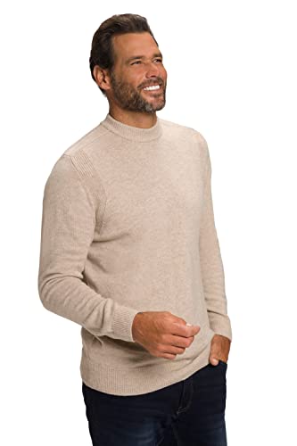 JP 1880 Herren große Größen Übergrößen Menswear L-8XL Pullover, Langarm, RIPP Stehkragen, Strukturstrick, bis 8 XL Natur Melange 3XL 808482200-3XL von JP 1880