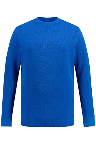 JP 1880 Herren große Größen Übergrößen Menswear L-8XL Pullover, Strukturstrick, Vintage Look, Rundhals Royalblau 5XL 813571750-5XL von JP 1880