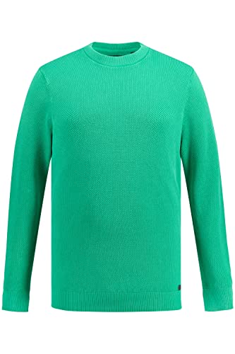 JP 1880 Herren große Größen Übergrößen Menswear L-8XL Pullover, Strukturstrick, Vintage Look, Rundhals maigrün 4XL 813571455-4XL von JP 1880