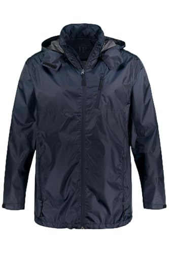 JP 1880 Herren große Größen Menswear L-8XL Regenjacke, wasserabweisend, Kapuze, Zipper, leichtes Mesh Futter dunkel Marine XXL 809332730-XXL von JP 1880