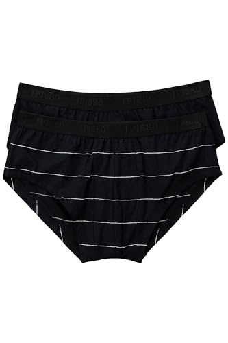 JP 1880 Herren große Größen Übergrößen Menswear L-8XL Slips, FLEXNAMIC, Oeko-TEX, 2er-Pack, Unterhose, bis 7XL schwarz 6XL 830468100-6XL von JP 1880