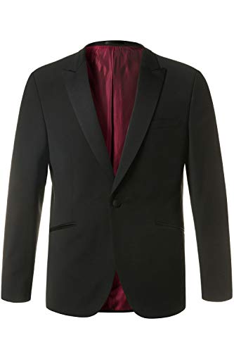 JP 1880 Herren große Größen Übergrößen Menswear L-8XL Smoking, Smoking-Sakko Amor, Business, Spiegel-Revers, Woll-Stretch schwarz 56 709434100-56 von JP 1880