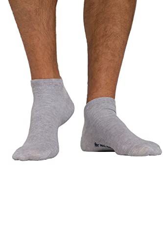 JP 1880 Herren große Größen Übergrößen Menswear L-8XL Sneakersocken, 2er Pack, uni grau melange 47+ 812293123-47+ von JP 1880