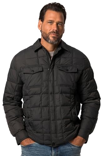 JP 1880 Herren große Größen Übergrößen Menswear L-8XL Steppjacke, Hemdkragen, 4 Taschen, Tall anthrazit 4XL 823533110-4XL von JP 1880