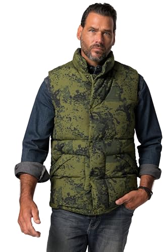 JP 1880 Herren große Größen Übergrößen Menswear L-8XL Steppweste, Outdoor, Camouflage, bis 7 XL kaktus 6XL 831610433-6XL von JP 1880