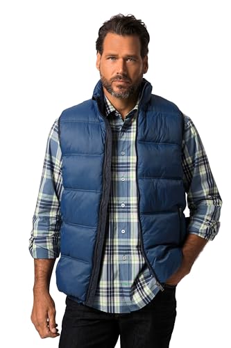 JP 1880 Herren große Größen Übergrößen Menswear L-8XL Steppweste, Outdoor, Stehkragen, Bauchfit, bis 8 XL blue denim 5XL 823592902-5XL von JP 1880