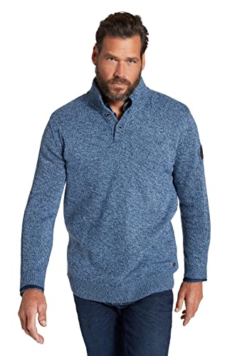 JP 1880 Herren große Größen Übergrößen Menswear L-8XL Strick Troyer, Stehkragen, Zipper, Badge Tintenblau 5XL 795304740-5XL von JP 1880