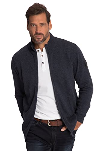 JP 1880 Herren große Größen Übergrößen Menswear L-8XL Strickjacke, Stehkragen, Zipper, Ärmel Badge Navy blau XL 809114130-XL von JP 1880