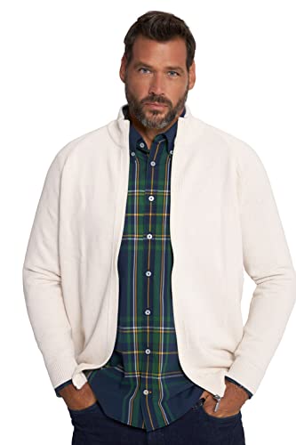 JP 1880 Herren große Größen Übergrößen Menswear L-8XL Strickjacke, Strukturstrick, Stehkragen Natur Melange 3XL 813578200-3XL von JP 1880