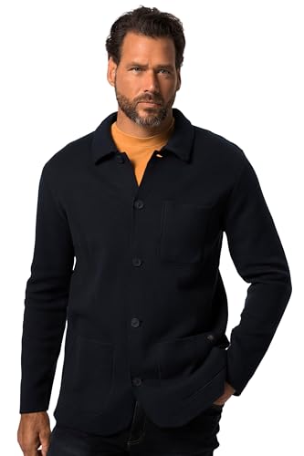 JP 1880 Herren große Größen Übergrößen Menswear L-8XL JP1880 Strickjacke FLEXNAMIC®, Sakko-Optik, 3 Taschen Navy blau XXL 823458130-XXL von JP 1880
