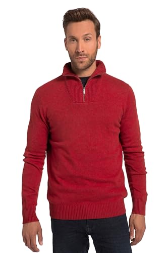 JP 1880 Herren große Größen Übergrößen Menswear L-8XL Stricktroyer, Pullover, Stehkragen mit Zipper, Multigarn apfelrot 7XL 808462530-7XL von JP 1880