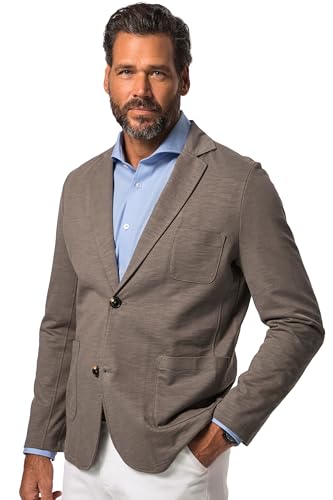 JP 1880 Herren große Größen Menswear L-8XL JP1880 Sweat-Sakko, Business, Flamm-Sweat, aufgesetzte Taschen, bis 7 XL aschbraun 7XL 820825346-7XL von JP 1880