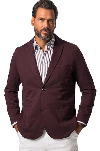 JP 1880 Herren Sweatsakko, aufgesetzte Taschen Sakkos, Aubergine, XXL von JP 1880
