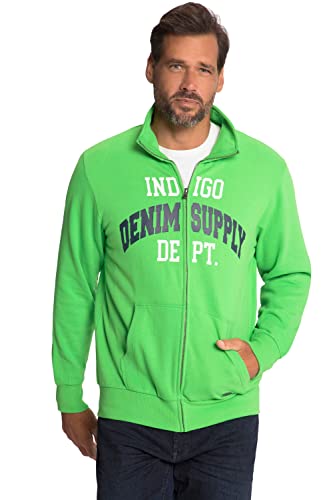 JP 1880 Herren Hoodie Jacke mit Print Kapuzenpullover, apfelgrün, 7XL von JP 1880