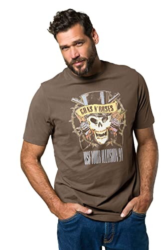 JP 1880 Herren große Größen Übergrößen Menswear L-8XL T-Shirt, Bandshirt, Guns ´n Roses, Halbarm anthrazit 3XL 716625110-3XL von JP 1880