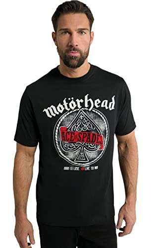 JP 1880 Herren große Größen Übergrößen Menswear L-8XL T-Shirt, Bandshirt, Motörhead, Halbarm, bis 8 XL schwarz 7XL 802841115-7XL von JP 1880