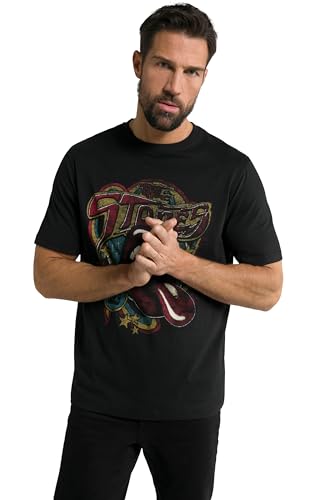 JP 1880 Herren T, Bandshirt, Rolling Stones, Halbarm, bis 8 XL Shirt, schwarz, 4XL von JP 1880