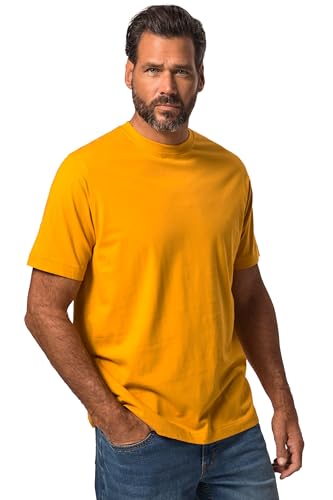 JP 1880 Herren große Größen Übergrößen Menswear L-8XL T-Shirt, Basic, Rundhals, gekämmte Baumwolle, bis 10 XL Curry XL 702558620-XL von JP 1880