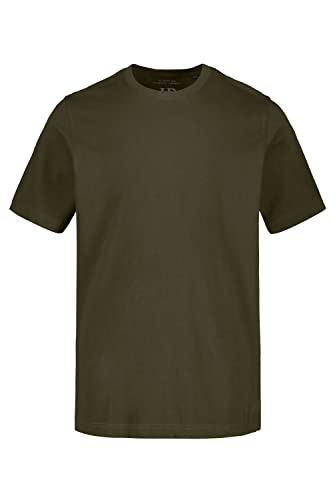 JP 1880 Herren große Größen Übergrößen Menswear L-8XL T-Shirt, Basic, Rundhals, gekämmte Baumwolle, bis 8XL dunkel Oliv XXL 702558120-XXL von JP 1880