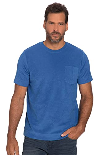 JP 1880 Herren große Größen Übergrößen Menswear L-8XL T-Shirt, Frottee, Halbarm, Rundhals, Brusttasche grau blau 3XL 817707744-3XL von JP 1880