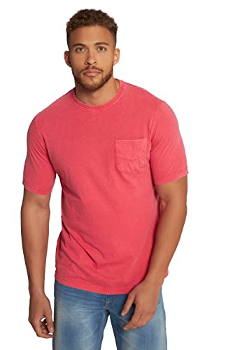 JP 1880 Herren große Größen Übergrößen Menswear L-8XL T-Shirt, Halbarm, Brusttasche, Rundhals Glut rot 4XL 814353538-4XL von JP 1880