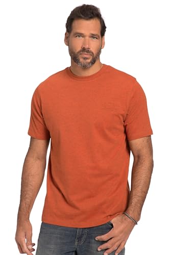 JP 1880 Herren, Halbarm, Melange-Jersey T-Shirts, dunkelorange, XL von JP 1880