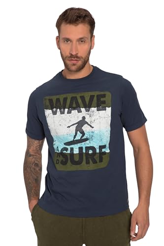 JP 1880 Herren T-shirt mit Print T Shirt, Mattes Nachtblau, 3XL EU von JP 1880