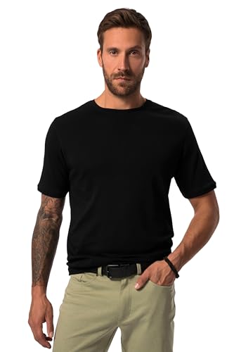 JP 1880 Herren große Größen Übergrößen Menswear L-8XL T-Shirt, Halbarm, Rundhals, bis 8 XL schwarz 3XL 825322130-3XL von JP 1880