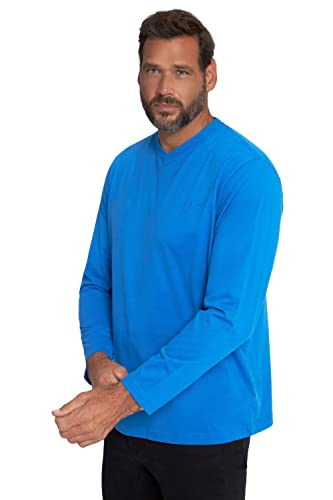 JP 1880 Herren große Größen Übergrößen Menswear L-8XL T-Shirt, Langarm, V-Ausschnitt, bis 8 XL lapisblau 4XL 813084760-4XL von JP 1880