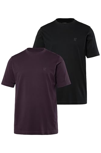 JP 1880 Herren große Größen Übergrößen Menswear L-8XL JP1880 T-Shirts, Basic, 2er-Pack, Rundhals, bis 8XL Dunkles Marine 5XL 702637120-5XL von JP 1880
