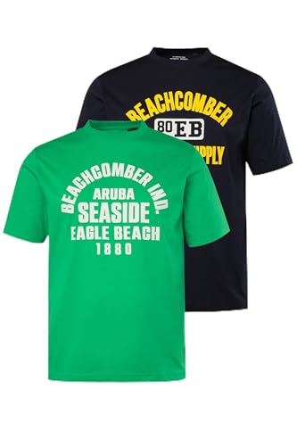 JP 1880, Herren, Große Größen, T-Shirt, Brustprint, 1/2, DP von JP 1880