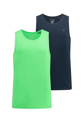 JP 1880 Herren große Größen Übergrößen Menswear L-8XL Tank Top, 2er-Pack, ärmellos, bis 8 XL neon grasgrün 3XL 796858429-3XL von JP 1880