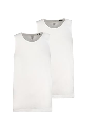 JP 1880 Herren große Größen Übergrößen Menswear L-8XL Tank Top, 2er-Pack, ärmellos, bis 8 XL schneeweiß 8XL 796858200-8XL von JP 1880