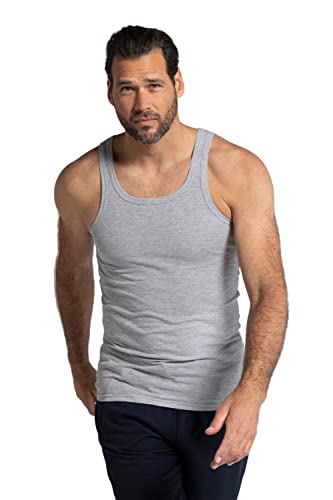 JP 1880 Herren große Größen Übergrößen Menswear L-8XL Tank Top, Rippe, ärmellos, bis 8XL grau Melange 8XL 782617123-8XL von JP 1880