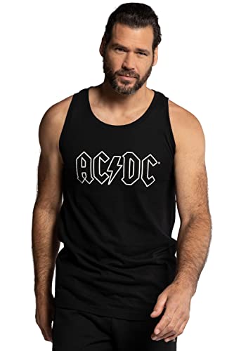 JP 1880 Herren große Größen Übergrößen Menswear L-8XL Tank Top ACDC, ärmellos, Rundhals, bis 8 XL schwarz XXL 790635130-XXL von JP 1880