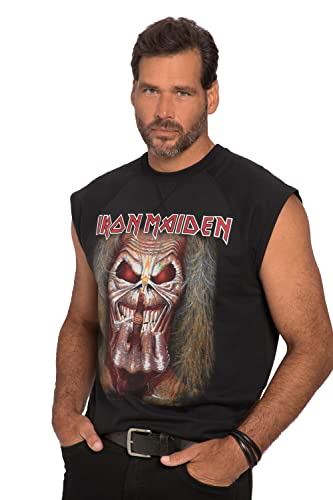 JP 1880 Herren Tanktop, Bandshirt, Iron Maiden T-Shirts, Schwarz, 4XL EU von JP 1880