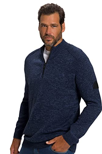 JP 1880 Herren große Größen Übergrößen Menswear L-8XL Troyer, Strick, Stehkragen, Zipper Nachtblau 3XL 799793130-3XL von JP 1880