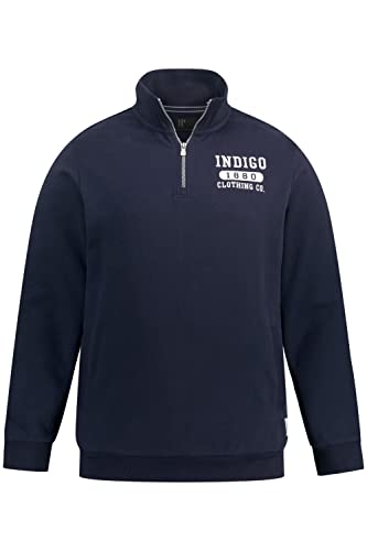 JP 1880 Herren große Größen Übergrößen Menswear L-8XL Troyer, Sweater, Stehkragen, Zipper Mattes Nachtblau 4XL 812581130-4XL von JP 1880