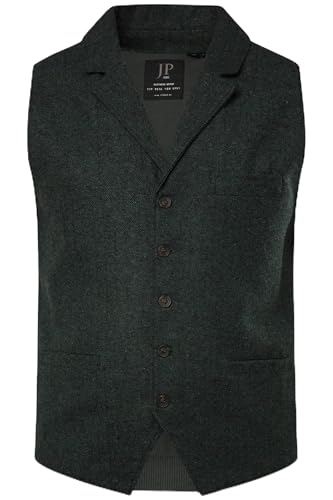 JP 1880 Herren große Größen Übergrößen Menswear L-8XL Tweed-Weste FLEXNAMIC®, Revers, Strickrücken flaschengrün XL 828736454-XL von JP 1880
