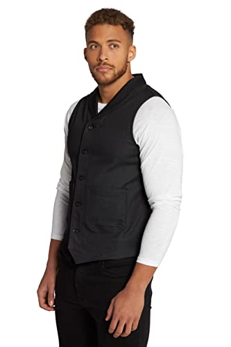 JP 1880 Herren große Größen Übergrößen Menswear L-8XL Weste, Jeans, Schalkragen, 2 Taschen black 3XL 817449100-3XL von JP 1880