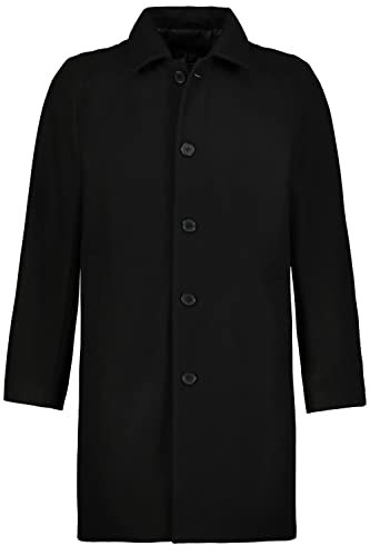 JP 1880 Herren große Größen Übergrößen Menswear L-8XL Wollmix Mantel, wasserabweisend, Hemdkragen, bis 8 XL schwarz L 795116130-L von JP 1880