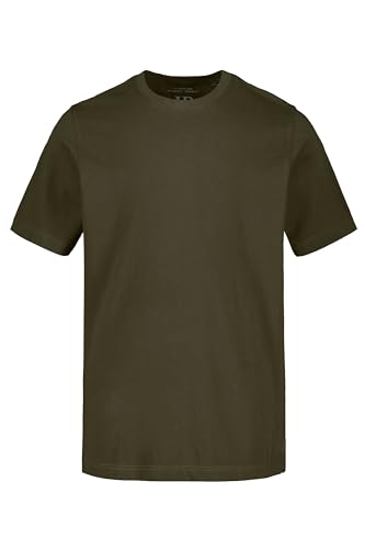 JP 1880 Herren große Größen Übergrößen Menswear L-8XL T-Shirt, Basic, Rundhals, gekämmte Baumwolle, bis 8XL dunkel Oliv 8XL 702558120-8XL von JP 1880