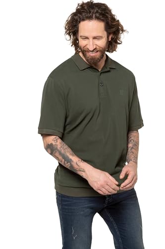 JP 1880 Herren große Größen Übergrößen Menswear L-8XL Poloshirt, Basic, Bauchfit, Piqué, XXL bis 10XL dunkel Oliv 6XL 712617120-6XL von JP 1880