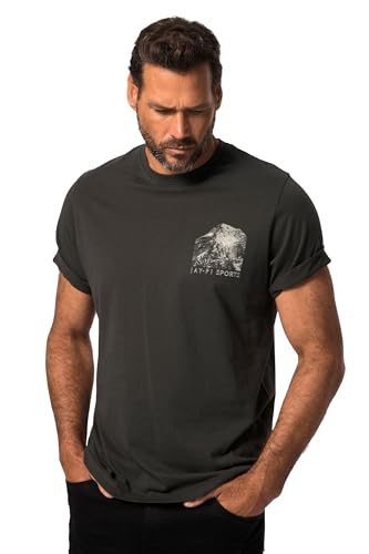 JAY-PI Herren Ski, T-shirt, Rückenprint,, 1/2, Anthrazit, 7XL Große Größen EU von JAY-PI