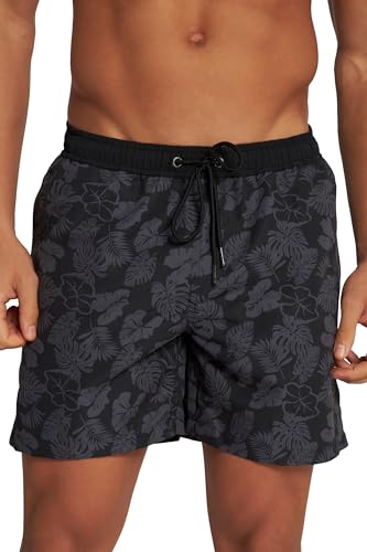 JP 1880 Badeshorts, Beachwear, Elastikbund, floraler Print schwarz L 811762100-L von JP 1880