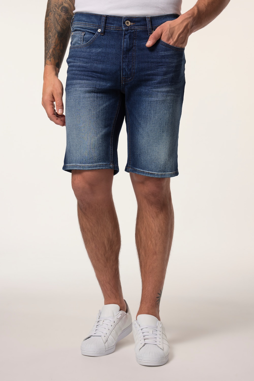 Große Größen JP AWARE Jeansbermuda, Herren, blau, Größe: 62, Baumwolle, JP-Aware von JP-Aware