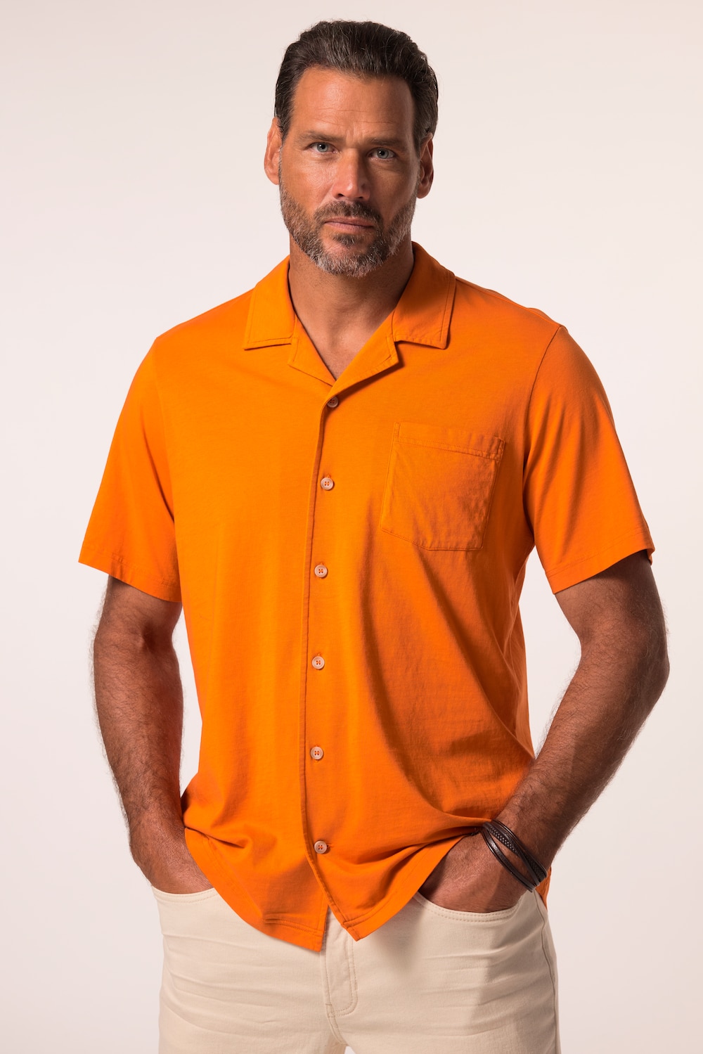 Große Größen JP AWARE Jersey-Hemd, Herren, orange, Größe: 6XL, Baumwolle, JP-Aware von JP-Aware